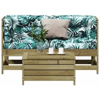 vidaXL Garten-Lounge-Set 3-tlg. Kiefernholz imprägniert braun