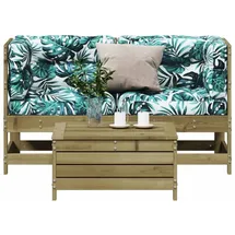 vidaXL Garten-Lounge-Set 3-tlg. Kiefernholz imprägniert braun