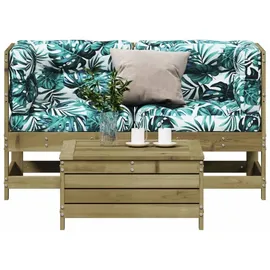vidaXL Garten-Lounge-Set 3-tlg. Kiefernholz imprägniert braun
