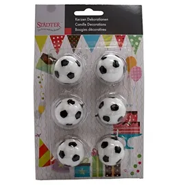 Städter Staedtler Städter Kerzen Fußbälle 2,5 cm Weiß Set, 6-teilig