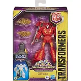 Transformers Cyberverse Bumblebee Adventures Deluxe Class Hot Rod Actionfigur, Spielzeug, mit Build-A-Figure-Stück, ab 6 Jahren, 12,7 cm