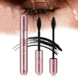 Wimperntusche, 3PCS Wimpernserum,2 In 1 Wasserdicht Mascara,Schwarze Wimperntusche für Extrem Lange Wimpern (#B)