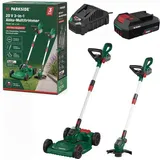 Parkside Akku-Rasentrimmer 20 V 3in1-Akku -Multi Rasentrimmer PAMT 20-Li, Akku 2 Ah / Ladegerät