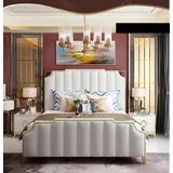 Xlmoebel Schlafzimmer-Set italienisches Schlafzimmer-Set im klassischen Stil mit Bett und, (3tlg.Schlafzimmer Set (Bett + 2x Nachttisch), Hergestellt in Europa weiß