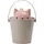 United Pets Milano Trockenfutterbehälter mit Schaufel, rosa-grau, 2-tlg.