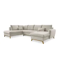 miuform Eckcouch Polyester 8-Sitzer Beige