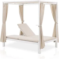 Doppel-Loungebett Kreta - Weiß