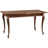 Casa Padrino Luxus Jugendstil Esstisch Braun 130 x 80 x H. 75,6 cm - Massivholz Küchentisch - Barock & Jugendstil Möbel Esszimmer Möbel - Braun