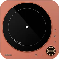 CIARRA Donut Einzel-Induktionskochplatte Induktionskochfeld 8 Stufen Timer Orange VM1TIHA-O
