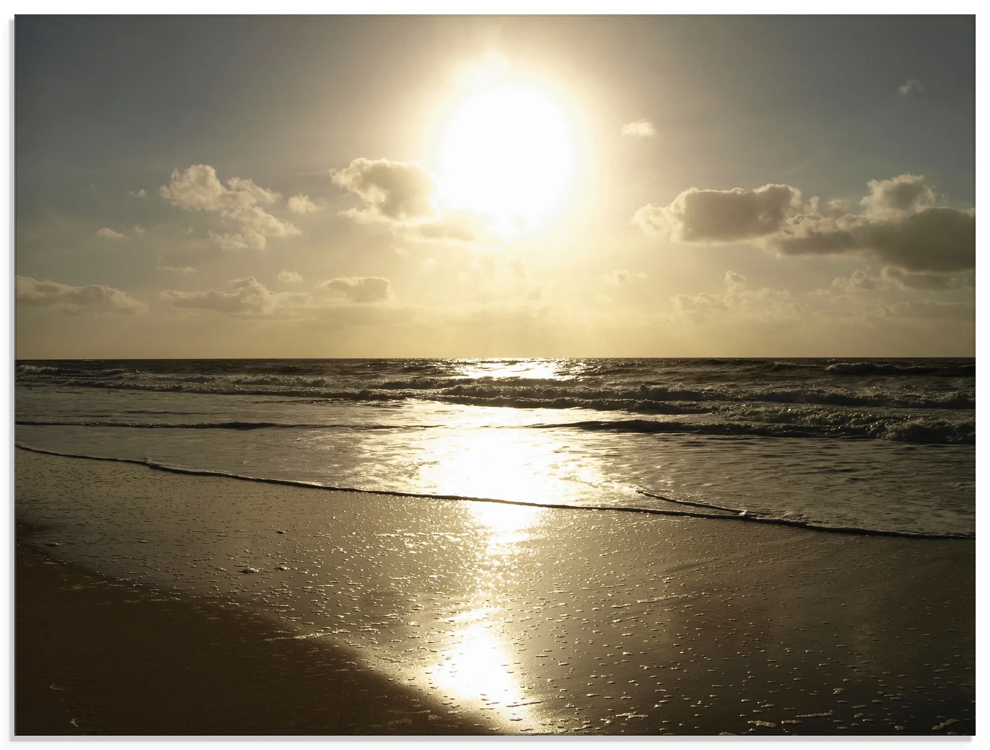 Artland Glasbild »Stille«, Strand, (1 St.), in verschiedenen Größen Artland natur