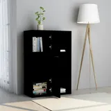 vidaXL Lagerschrank Schwarz 60x29,5x90 cm Holzwerkstoff
