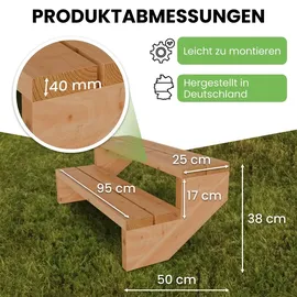 Gartenwelt Riegelsberger Terrassentreppe 95 cm Lärche