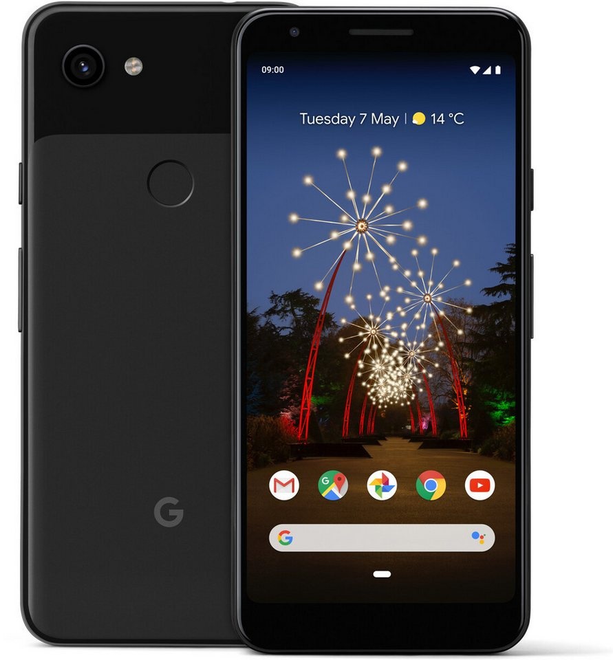 Google Pixel 3a XL G020B 64GB Just Black Smartphone Smartphone (15,24 cm/6 Zoll, 64 GB Speicherplatz, 12.2 MP Kamera, Titan M Sicherheitsmodul) schwarz