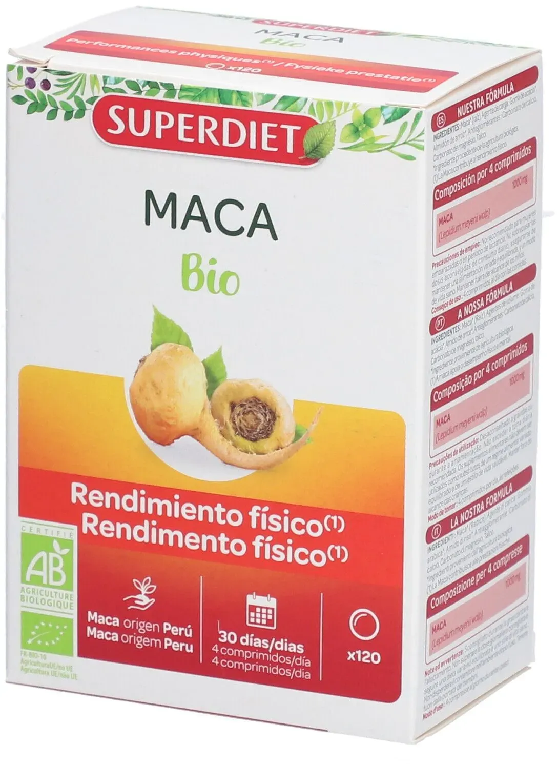SUPERDIET Maca Bio Performances physiques 120 pc(s) comprimé(s)