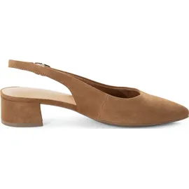 TAMARIS Damen Sling Pump mit Blockabsatz Leder, braun, 40 EU