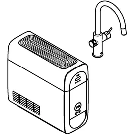 Grohe Blue Home C-Auslauf Starter Kit supersteel 31541DC0