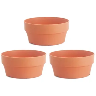 Homoyoyo Terrakotta Töpfe, 3 Stück Set Simulation eines Blumentopfs aus Ton Ideale Pflanzschale Für Kaktusse Und Sukkulenten Dekorativer Tontopf Für Garten Und Balkon 18 cm Durchmesser
