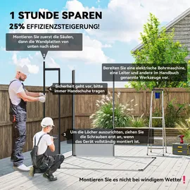 Outsunny Gerätehaus 1,90 x 1,91 m Hellgrau