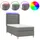 vidaXL Boxspringbett 100 x 200 cm Dunkelgrau