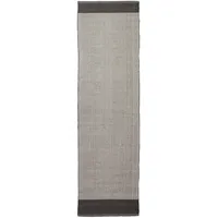 Jute & co Nevada Teppich handgewebt, 100% Baumwolle, Grau, 200 x 55 x 0.5 cm