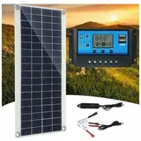 [NIEMALS VERWENDET] 300 W 12 V Solarpanel, Solarpanel-Kit, Batterieladegerät-Kit mit 60 A Solarladeregler für Wohnmobil, Yacht, Außenbereich, Garten,