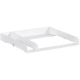 Woltu Wickelaufsatz Wickelauflage aus Holz, Wickeltischaufsatz mit Trennfach Tiefe 48 cm, Wickeltisch für Kommode Babybett, Weiß