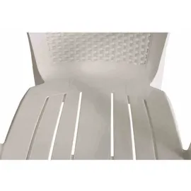 PROGARDEN Eden set 2 x Stapelsessel weiß