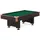 Automaten Hoffmann Billardtisch Club Pro III Dekor Nussbaum, EuroSpeed, Grün, 9 ft (Spielfeld 254x127 cm)