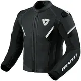 RevIt! Revit Matador Motorrad Lederjacke, schwarz-weiss, Größe 50 für Männer