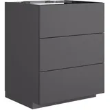 neoro n50 Unterschrank B: 60 cm mit 3 Auszügen, BN0451GR