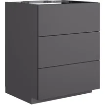 Neoro n50 Unterschrank B: 60 cm mit 3 Auszügen, BN0451GR