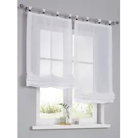 Heine Raffrollo HEINE HOME Gr. 4, braun weiß. braun), B:100cm H:140cm, Raffrollos