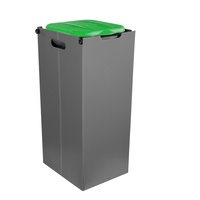 Müllsackständer mit Sichtschutz Abfalleimer Müllbeutelhalter Gelber Sack grün