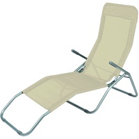 Gartenliege Saunaliege Beige Sonnenliege Relaxliege Strandliege L142xB58xH99cm