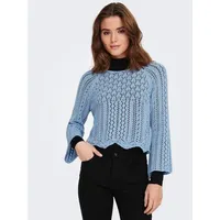 Only Strickpullover ONLNOLA LIFE 3/4 PULLOVER KNT NOOS blau