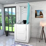 AcquaVapore Seniorendusche und Sitzwanne Kombination Wanne mit Tür S10D-TH 80x90x215cm - Senioren Dusche Sitzbadewanne Badewanne