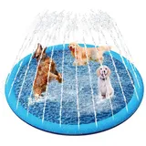 YAUNGEL Schutzkragen YAUNGEL Hundepool 175cm Planschbecken für Große Kleine Hunde Splash