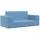vidaXL Kindersofa 2-Sitzer  Blau Polyester