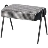 Hti-Living Polsterhocker B/H/T 55 x 42 x 39 cm Olean Hahnentritt Schwarz-Weiß Sitzhocker