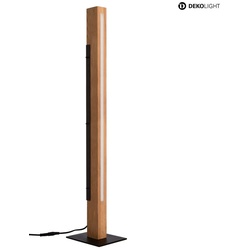 Deko-Light LED Stehleuchte MADERA Holzleuchte, 120°, 17W, 3000K 1610lm, IP20, dimmbar, braun / schwarz D-343031