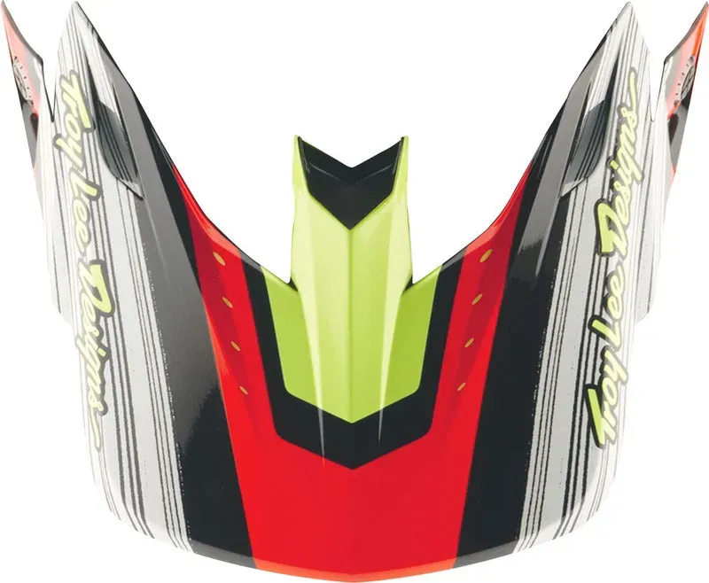 Troy Lee Designs Se5 Composite Stripes Motocrosshelmschirm Noir/Infra Rot