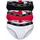 Hugo TRIPLET BRIEF STRIPE 3 St. Schwarz/Rot/Weiß XL