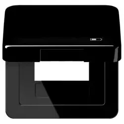 Jung Klappdeckel inkl. Zentralplatte, Symbol Charger, Serie CD (schwarz)