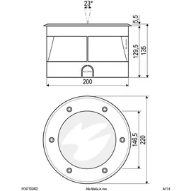 EVN LED Bodenleuchte Edelstahl 1636 lm IP67