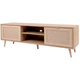 Finori Bali 56A TV-Board Holzwerkstoff Sonoma Eiche/Rafia Geflecht