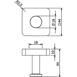Kludi VELA S Haken 2598405 chrom
