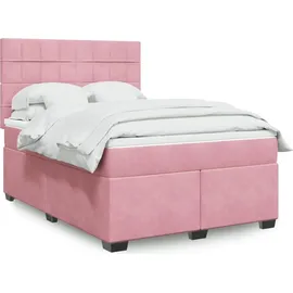 vidaXL Boxspringbett 140 x 200 cm Rosa