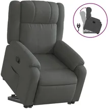 vidaXL Relaxsessel mit Aufstehhilfe Dunkelgrau Stoff 95 x 99 x 95 cm Grau elektrisch