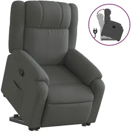 vidaXL Relaxsessel mit Aufstehhilfe Dunkelgrau Stoff 95 x 99 x 95 cm Grau elektrisch