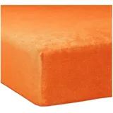 Traumschlaf Spannbettlaken Biber 140 x 200 - 160 x 200 cm orange